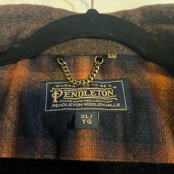 Men’s Pendleton Brown Wool Overcoat - Size XL - Picture 4 of 7